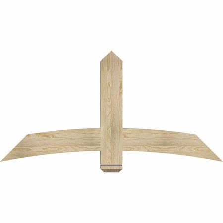 Ekena Millwork Bellingham Rough Sawn Timber Gable Bracket, Douglas Fir, 60"W x 30"H x 4"D x 6"F, 12/12 Pitch GBW060X30X0406BEL00RDF